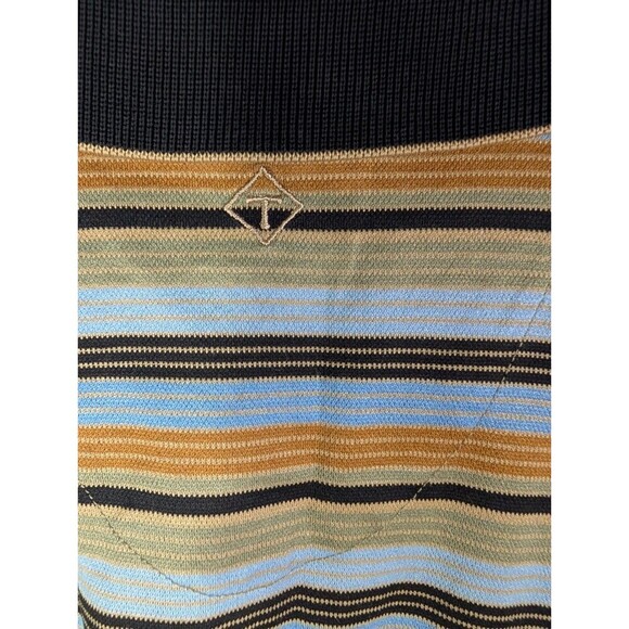 Robert Talbott Stripe Cotton Polo Golf Shirt Men Large - Picture 3 of 10